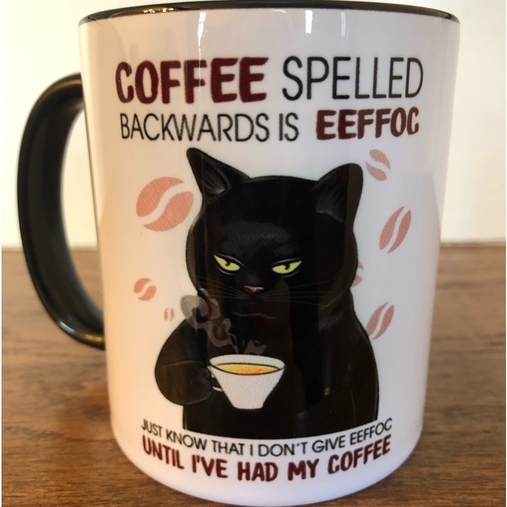 Sassy Black Cat Coffee Mug